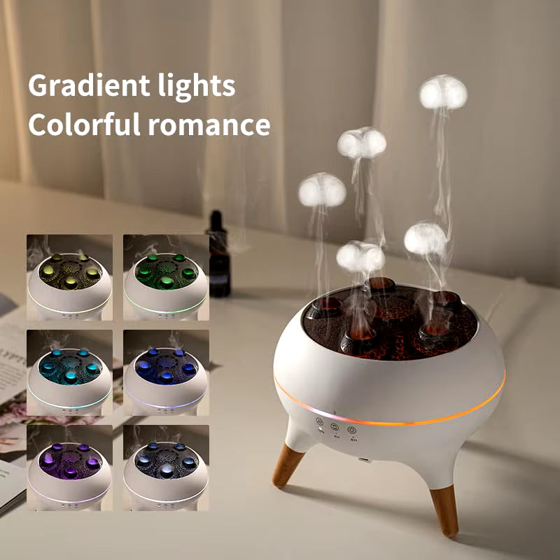 Air Humidifier 250ml – Remote-Controlled Essential Oil Diffuser with 7-Color Night Light