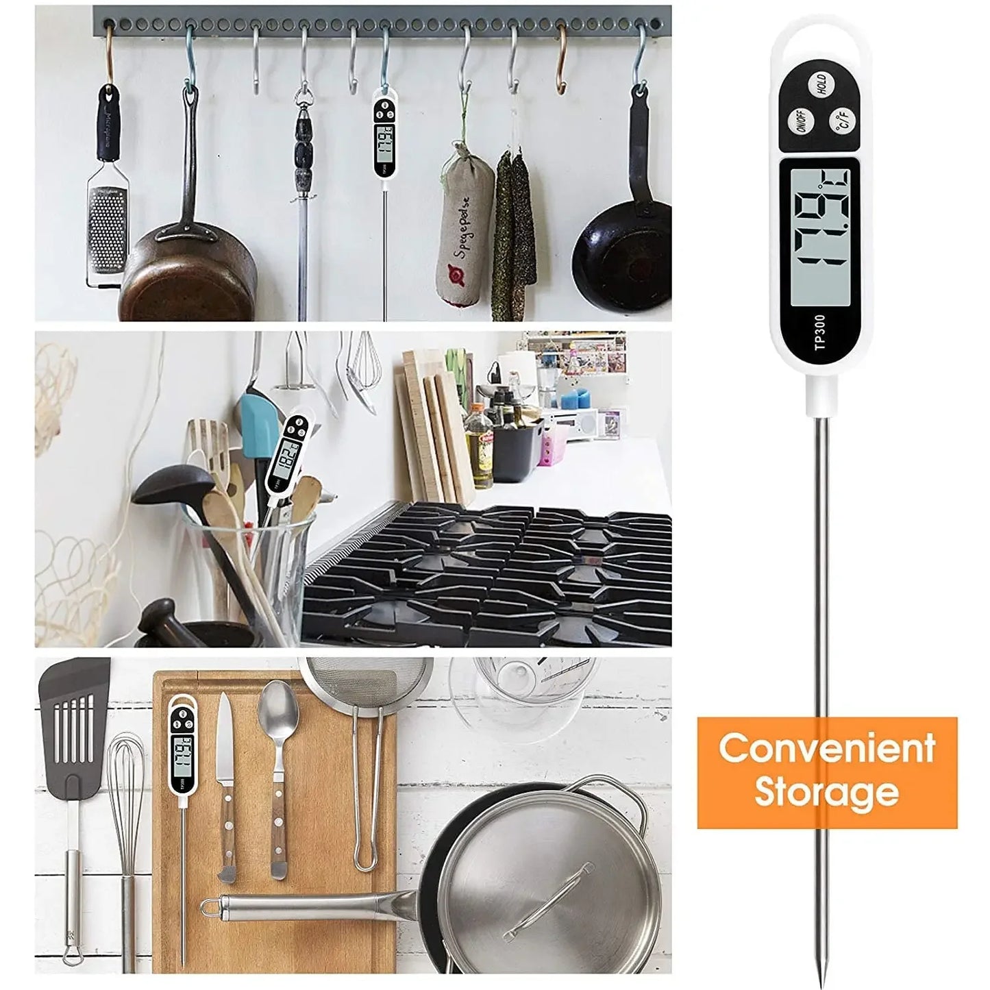 TP300 & TP101 Digital Food Thermometers – Accurate Kitchen Probe for Cooking, BBQ, and Oven Use