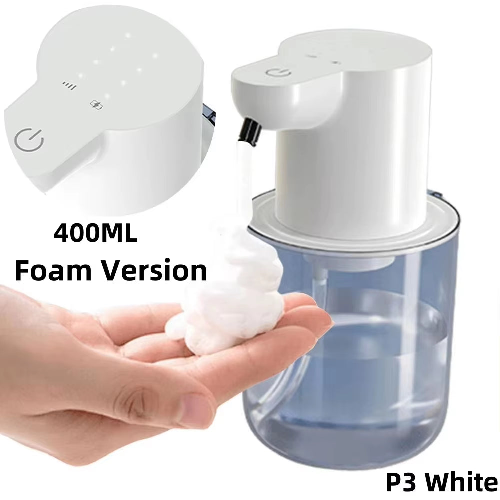 380ML Automatic Foam Soap P11 Dispenser Bathroom Smart Washing Hand Machine with USB Charging White ABS Material