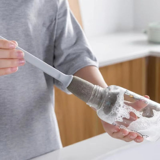 Long Handle Sponge Bottle Brush – Kitchen Cleaning Tool for Cups, Jugs, Beers & Baby Bottles