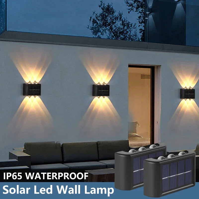 Solar Wall Lamp Outdoor Garden & Yard Lighting – Waterproof LED Light