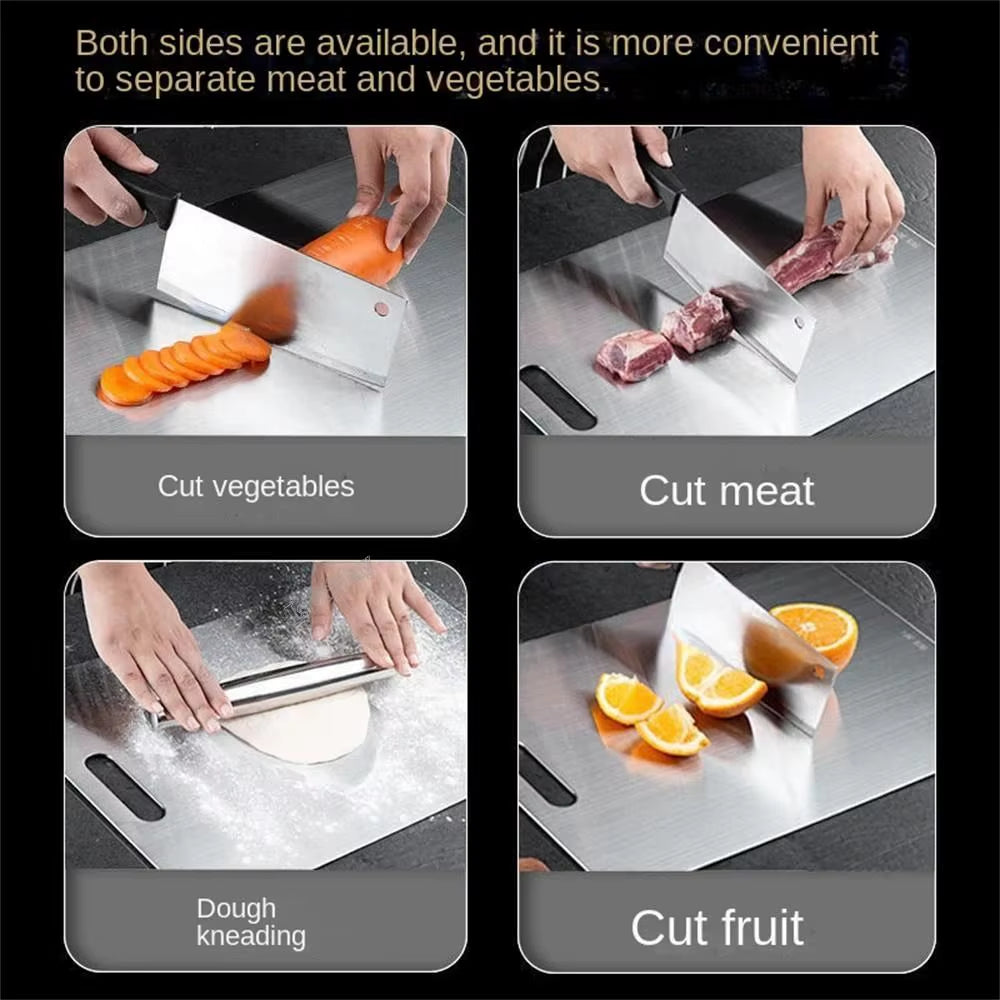 Thickened Stainless Steel Cutting Board Antibacterial and Mildew-Proof Household Cutting Board Kitchen Kneading Dough Board