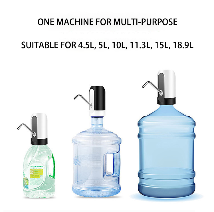 USB Rechargeable Electric Water Pump – Wireless Bottle Dispenser with Stainless Steel Spout
