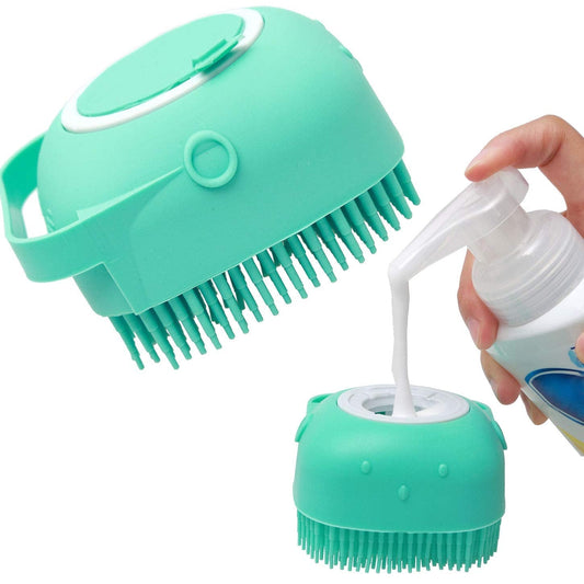 Pet Shampoo Brush – Soft Silicone Dog and Cat Grooming Scrubber for Bath and Massage