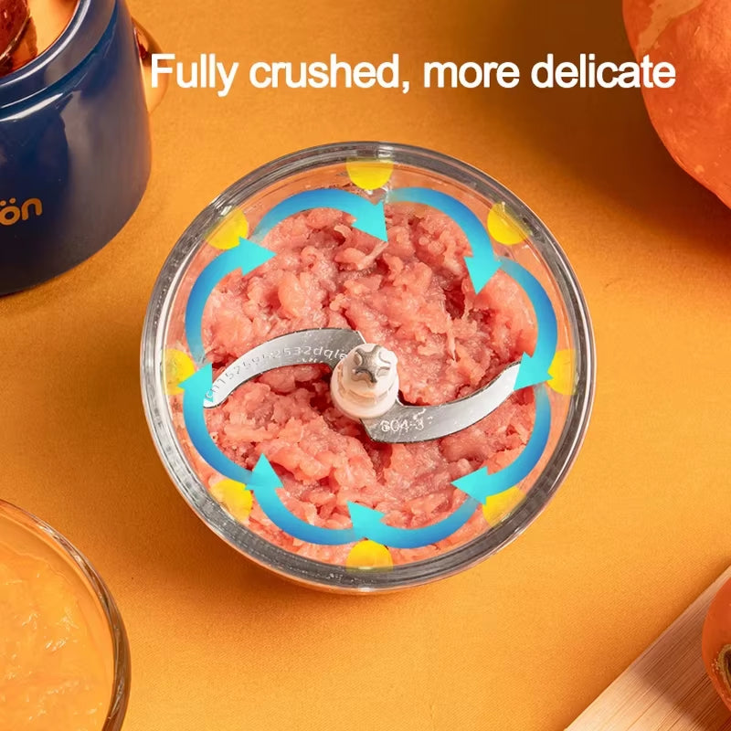 300Ml Portable Food Blender Mixer Multifunctional Food Processor Electric Meat Grinder Mini Mixers Cup Baby Solid Food Machine