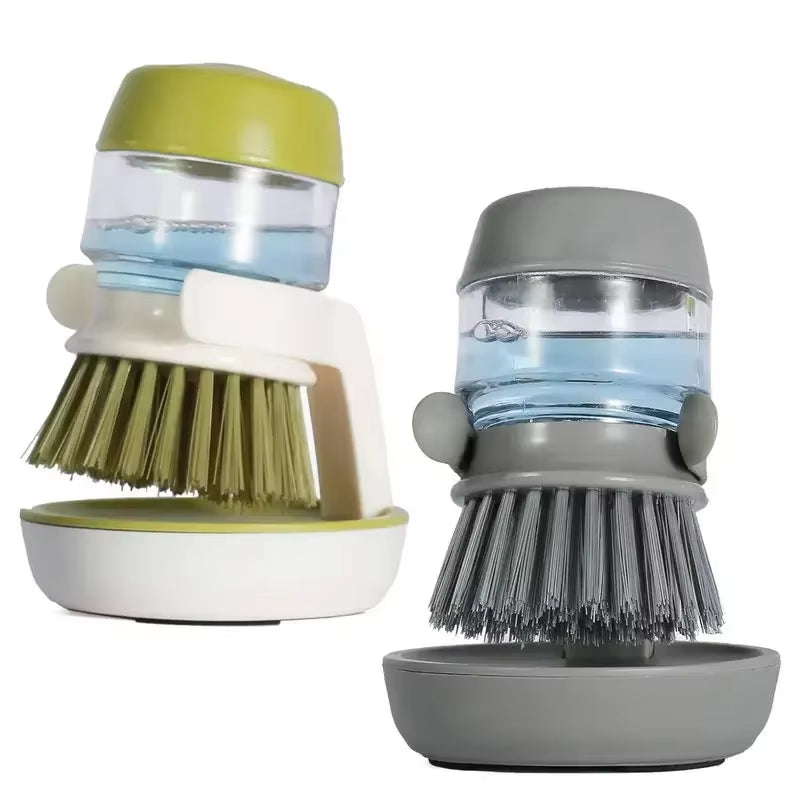 Dishwashing Brush Soap Dispenser Household Kitchen Cleaning Brush with Holder Hot Sale