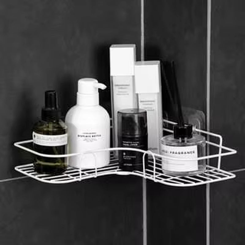 1PCS Wall-Mounted Triangle Bathroom Shelf – No-Drill Storage Rack for Toilet, Washbasin, and Shower