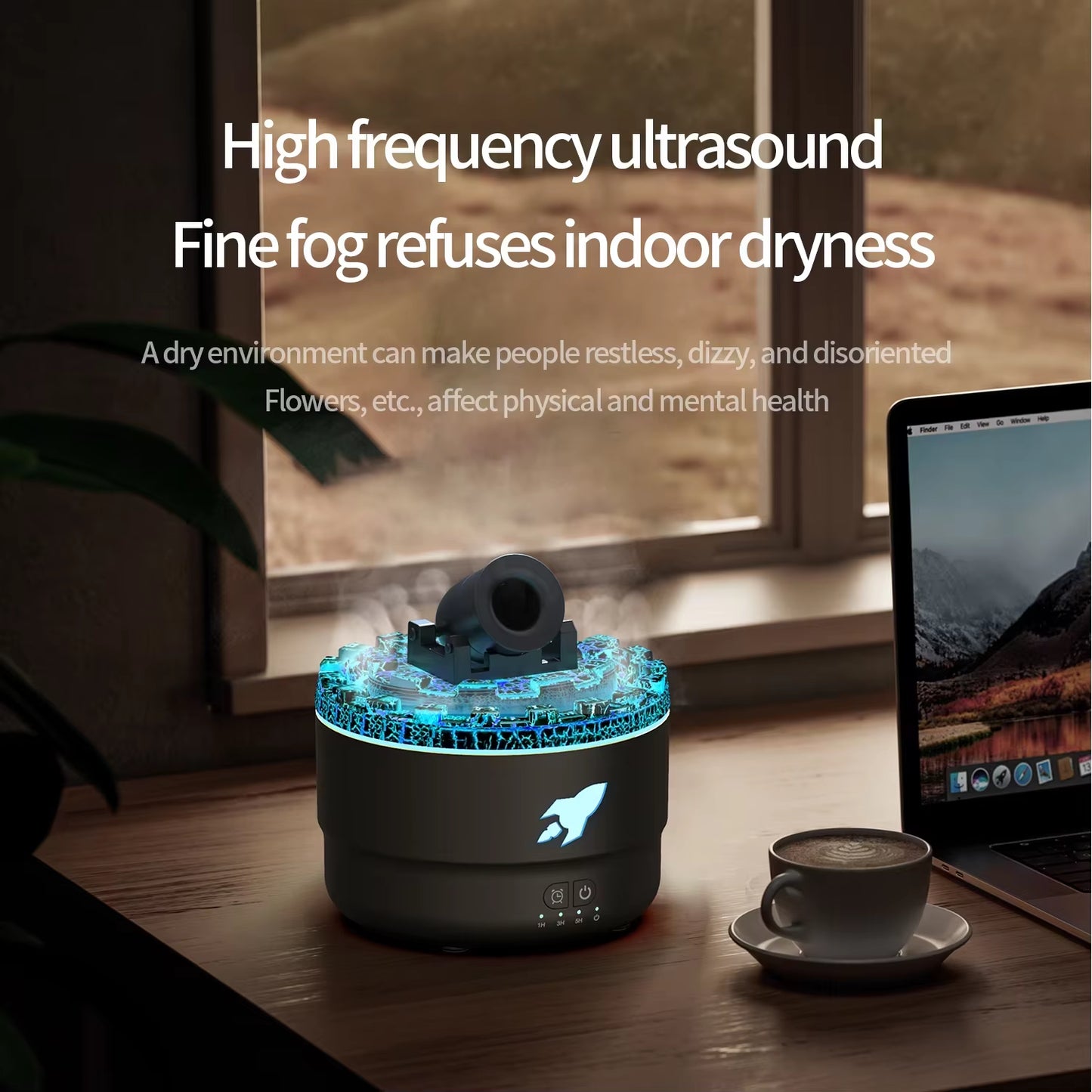 Aroma Diffuser & Essential Oil Humidifier with RGB LED Night Light and Timer