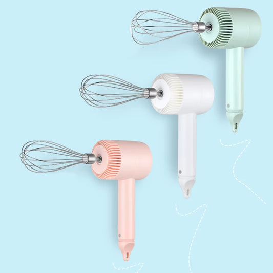 USB Electric Hand Blender – 2-in-1 Wireless Egg Beater and Garlic Crusher with 3 Speeds