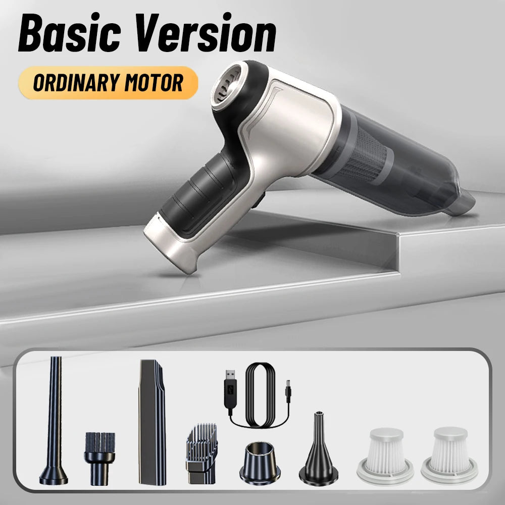 Rechargeable Wireless Car Vacuum Cleaner – 95000PA Suction | Handheld & Cordless
