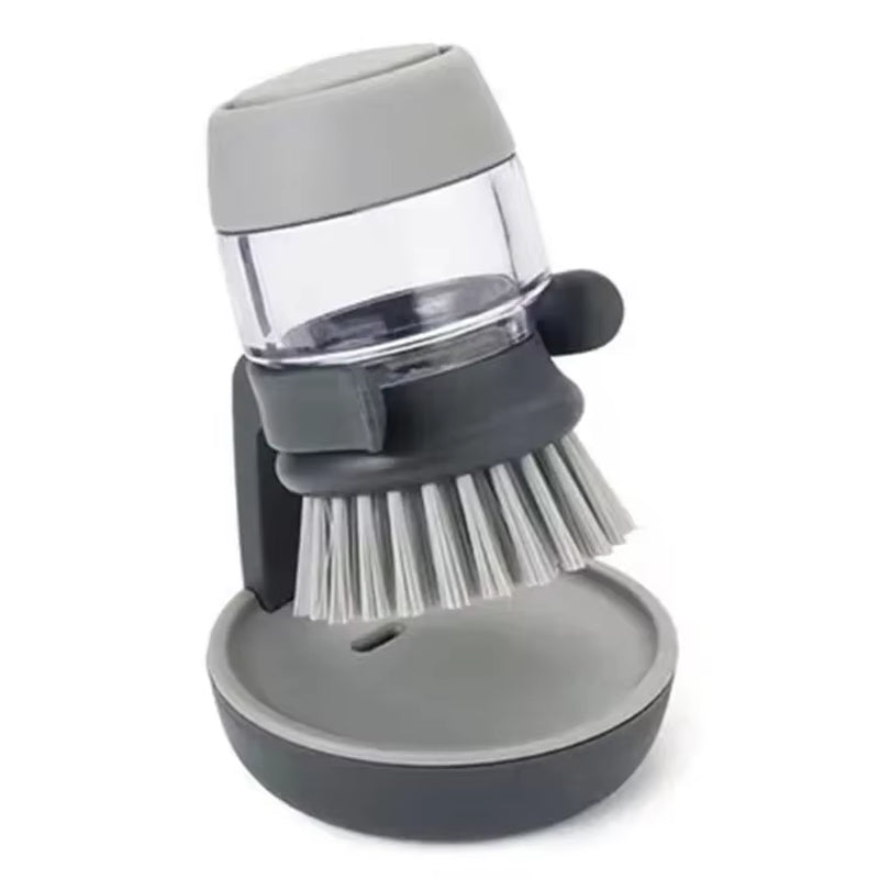 Dishwashing Brush with Soap Dispenser – Kitchen Cleaning Brush with Holder – Household Sink Scrubber