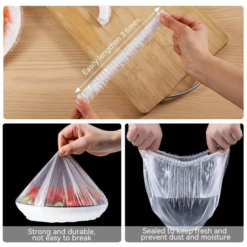 Reusable Food Wrap Storage Covers Bags for Bowl Elastic Plate Silicone Lid Cover Kitchen Fruit Plastic Fresh-Keeping Seal