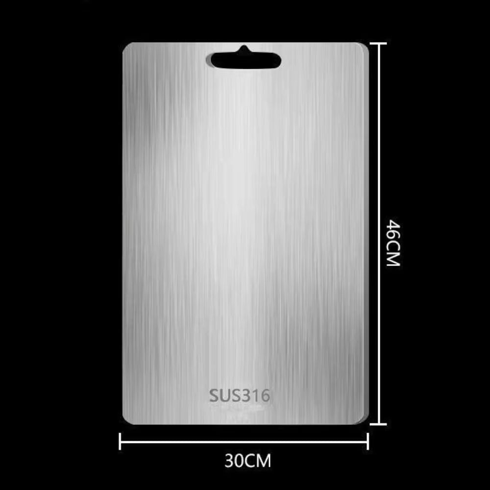 316 Stainless Steel Cutting Board – Anti-Bacterial, Double-Sided, Non-Slip Chopping Board for Kitchen