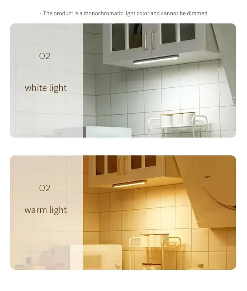 Night Light with Motion Sensor TYPE C Rechargeable LED Night Lamp Wireless Led Kitchen Cabinet Room Bedside Bar Light