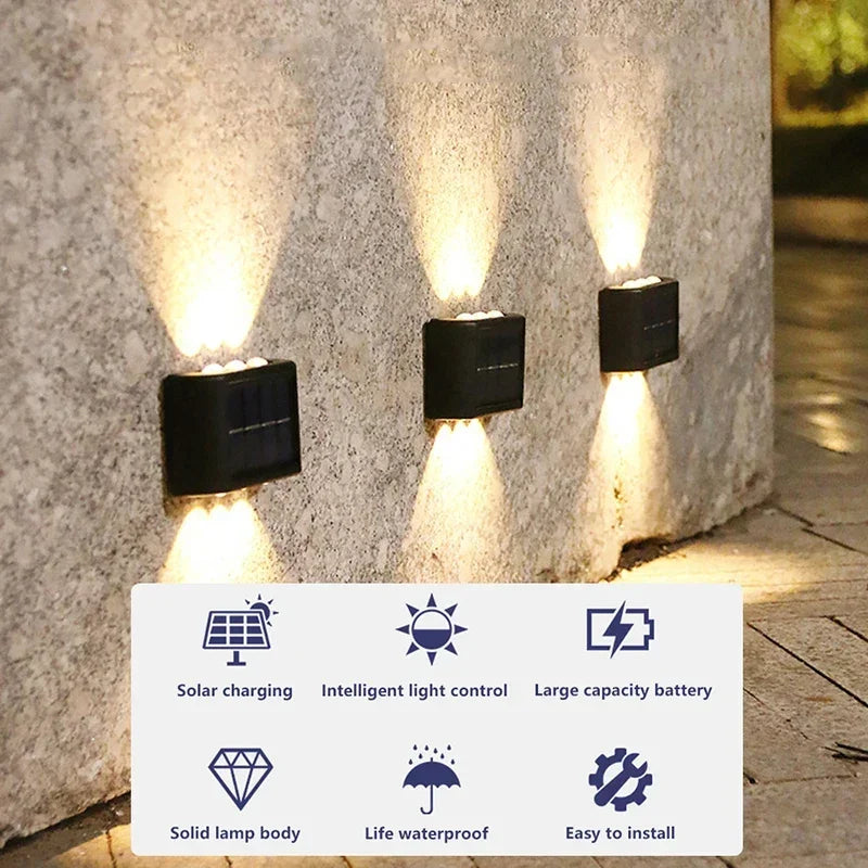 Solar Wall Lamp Outdoor Garden & Yard Lighting – Waterproof LED Light