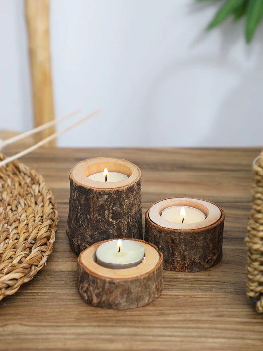 Candle Holder Wood Color Vintage Wooden Candle Stand Table Decoration Christmas Home Decor Wedding Home Decor Aesthetics Gift