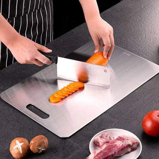 316 Stainless Steel Cutting Board – Anti-Bacterial, Double-Sided, Non-Slip Chopping Board for Kitchen