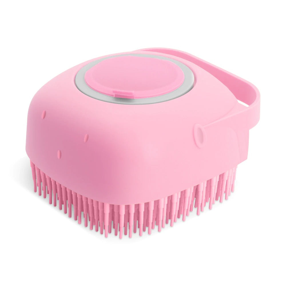 Pet Shampoo Brush – Soft Silicone Dog and Cat Grooming Scrubber for Bath and Massage