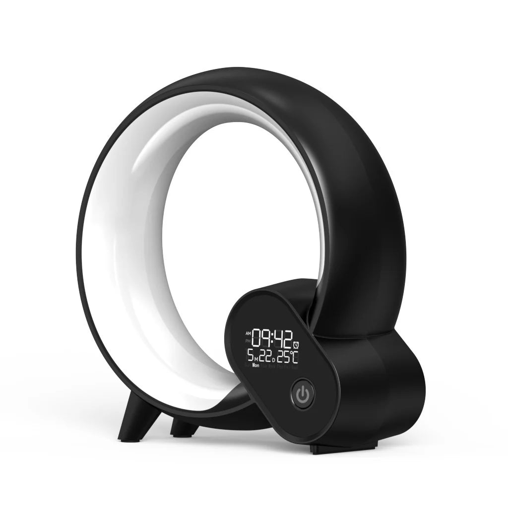 Q Light Sunrise Alarm Clock with Bluetooth Speaker – RGB Ambient Light, White Noise, APP & Remote Control