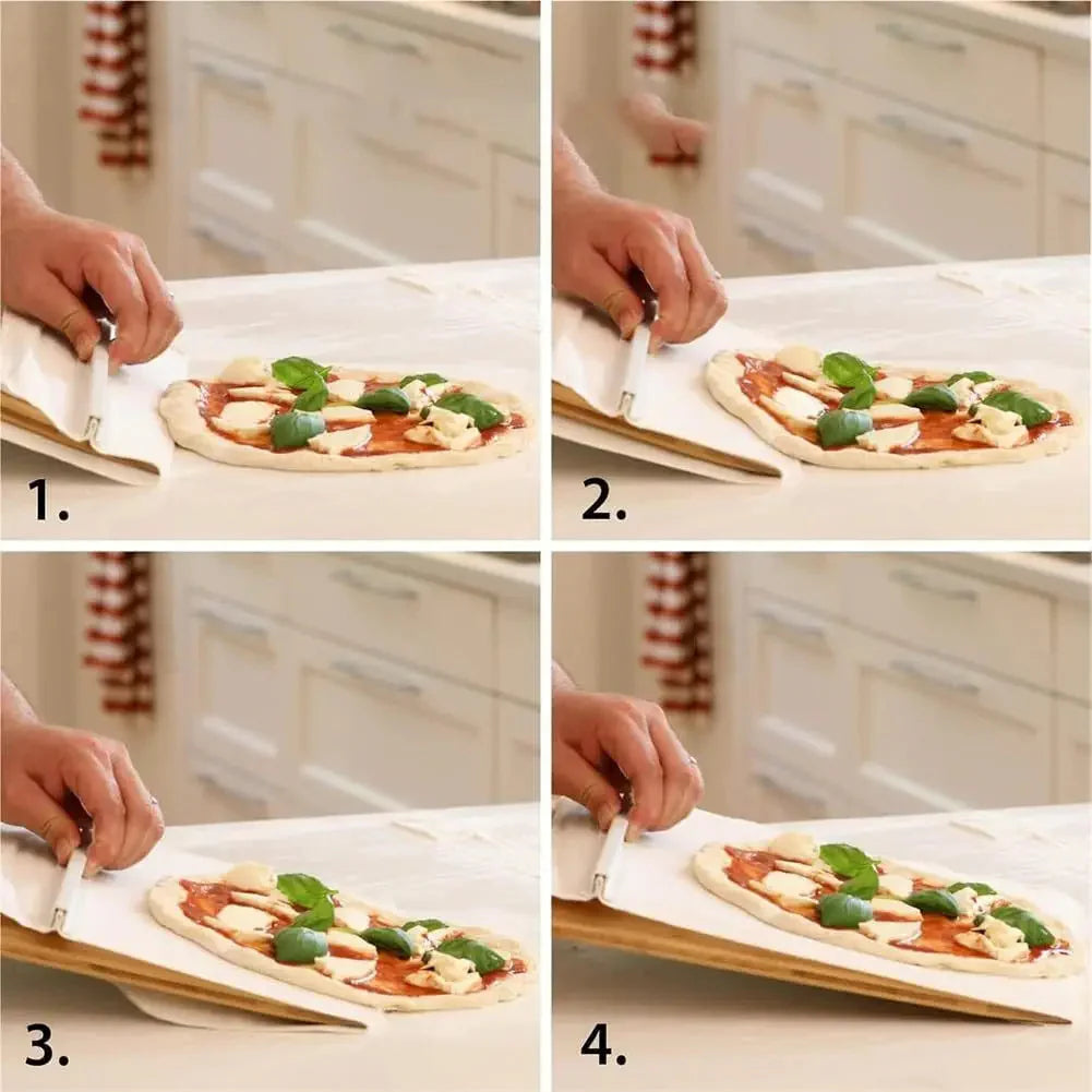Non-Stick Sliding Pizza Shovel – Large Pizza Transfer Board & Cutting Board for Baking, Serving & Storage