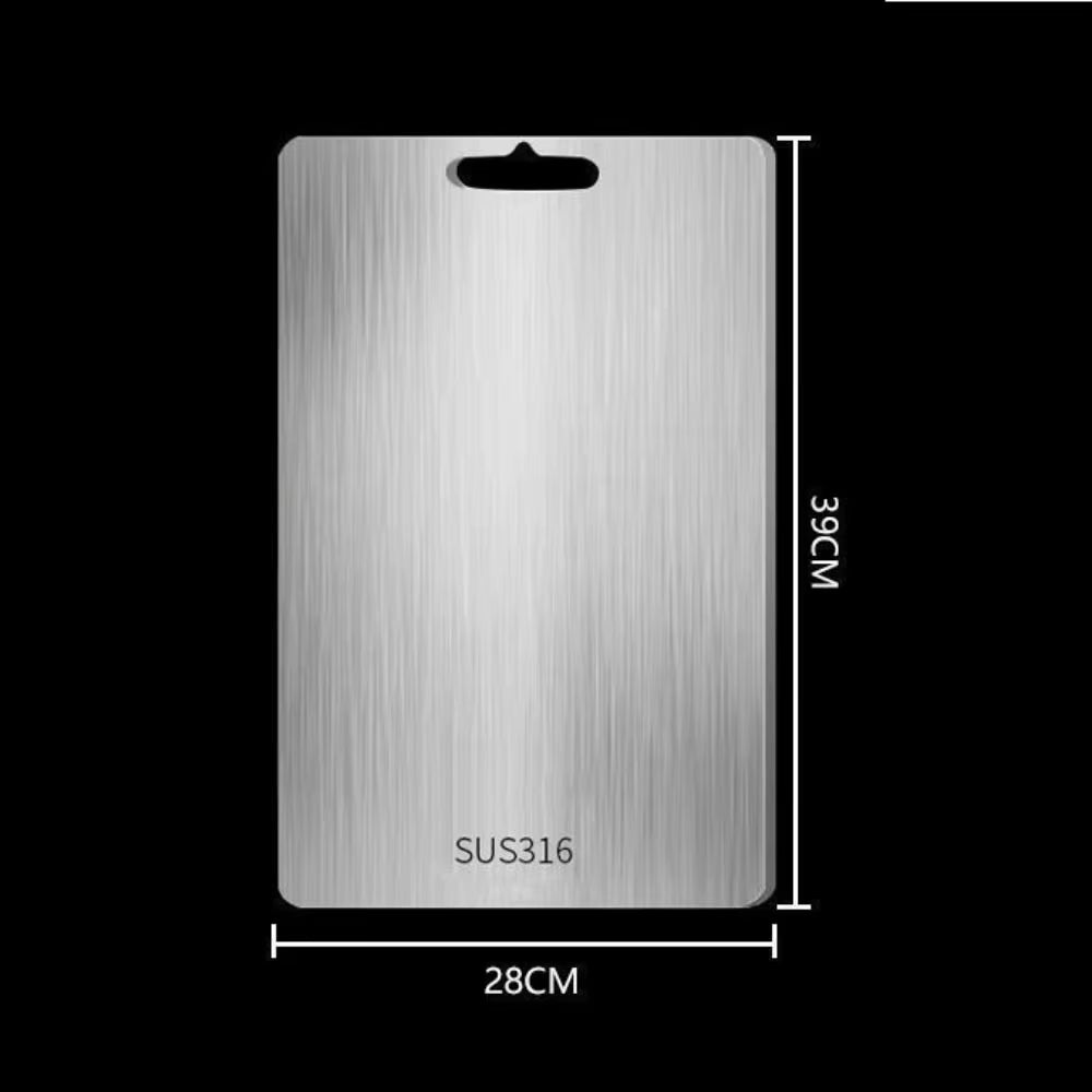 316 Stainless Steel Cutting Board – Anti-Bacterial, Double-Sided, Non-Slip Chopping Board for Kitchen