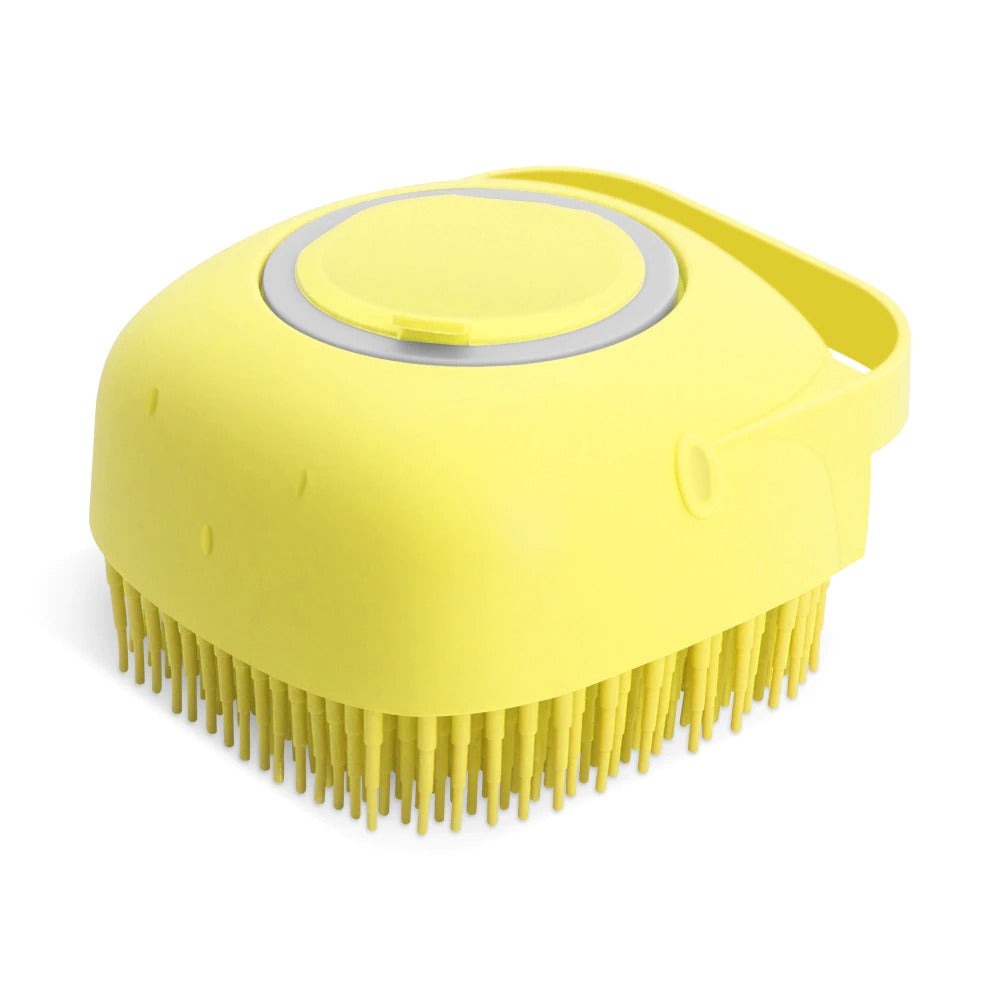 Pet Shampoo Brush – Soft Silicone Dog and Cat Grooming Scrubber for Bath and Massage