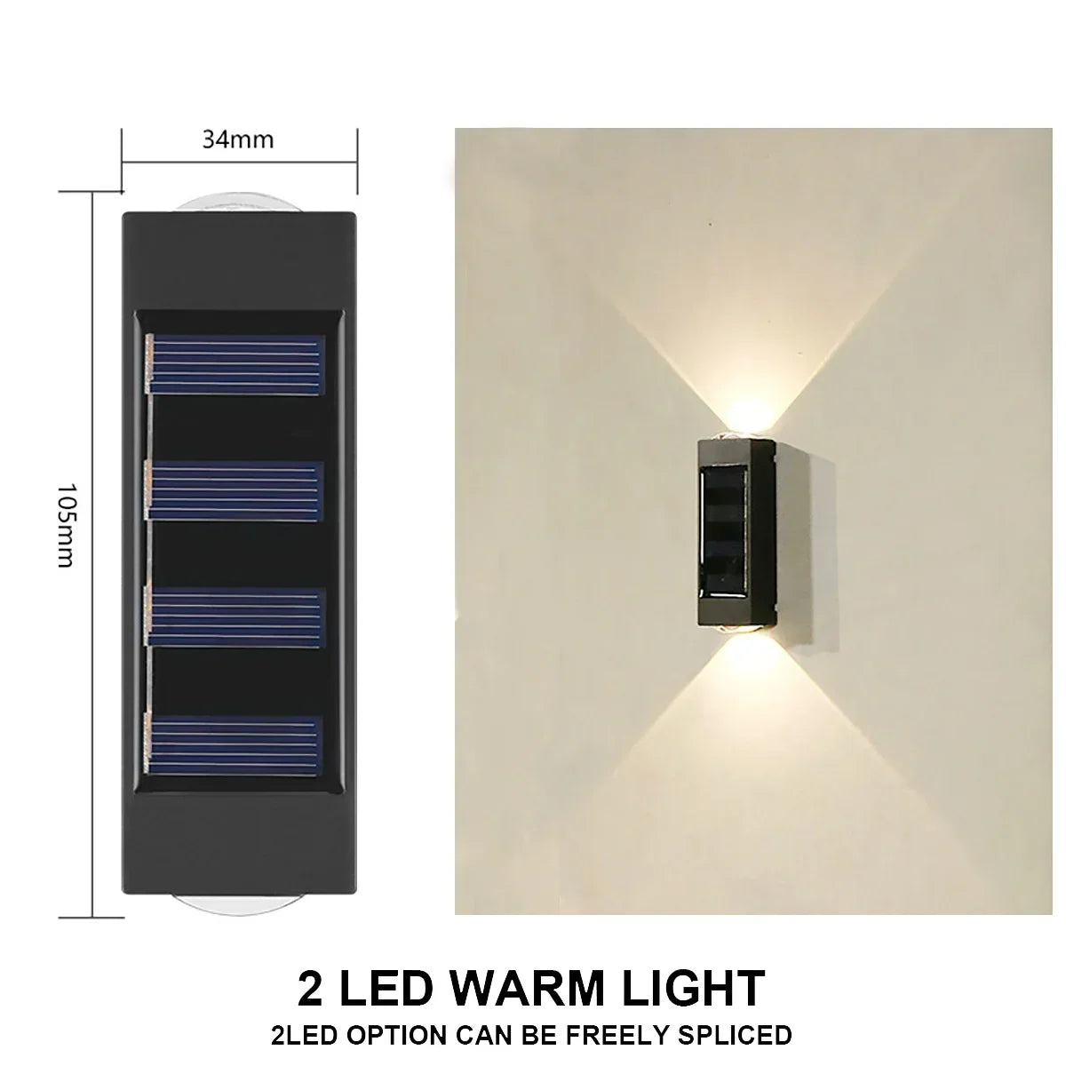 Solar Wall Lamp Outdoor Garden & Yard Lighting – Waterproof LED Light