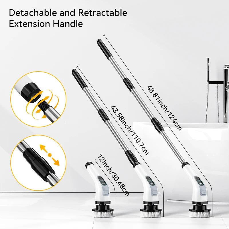 Cordless Electric Cleaning Brush 7-In-1 Bathroom Window Electric Spin Cleaner Kitchen Toilet Automotive Household Rotate Clean
