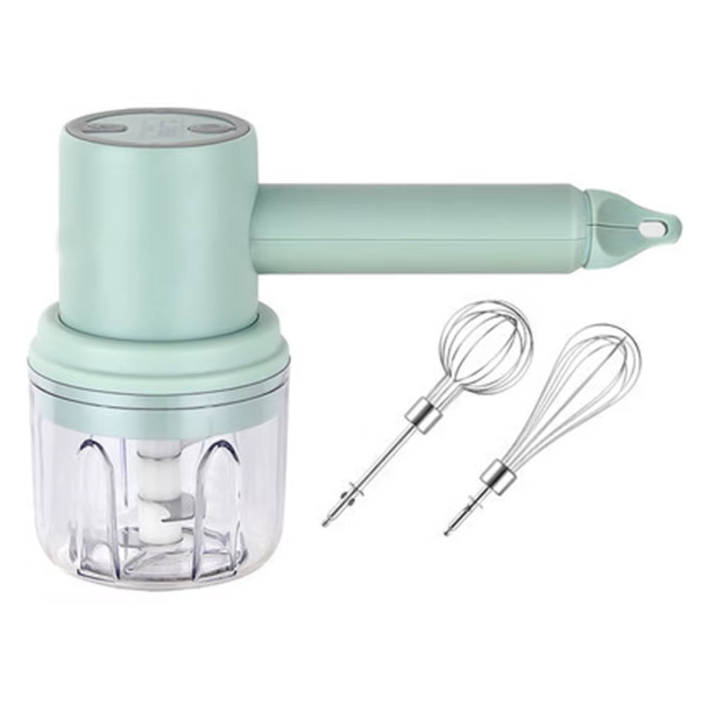 USB Electric Food Mixer Wireless Hand Blender Portable Garlic Crusher 3 Speeds Dough Cream Egg Beater Baking Masher Kitchen Tool