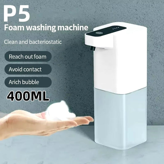 380ML Automatic Foam Soap P11 Dispenser Bathroom Smart Washing Hand Machine with USB Charging White ABS Material