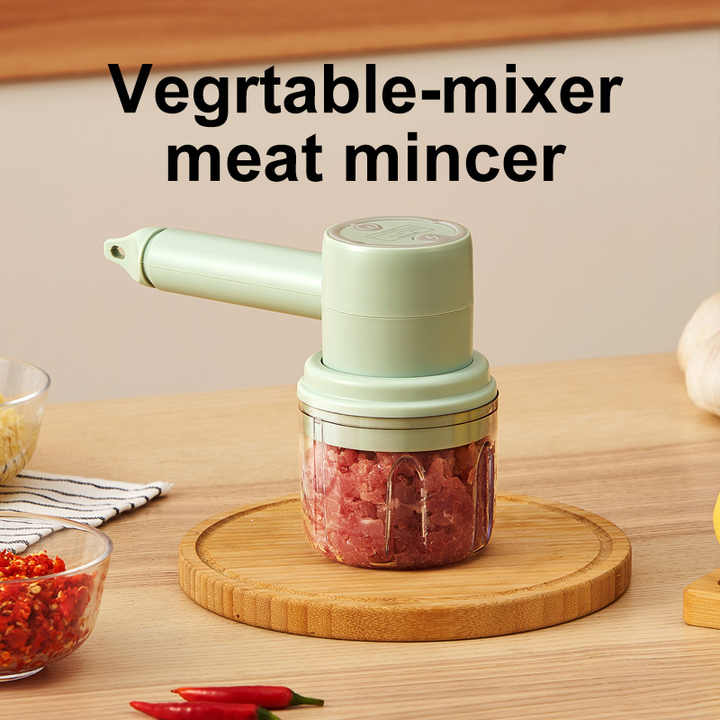 USB Electric Food Mixer Wireless Hand Blender Portable Garlic Crusher 3 Speeds Dough Cream Egg Beater Baking Masher Kitchen Tool