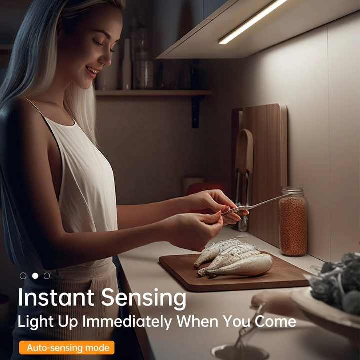 Motion Sensor LED Night Light – 3-Color Dimmable, USB Rechargeable, Magnetic Wall Lamp