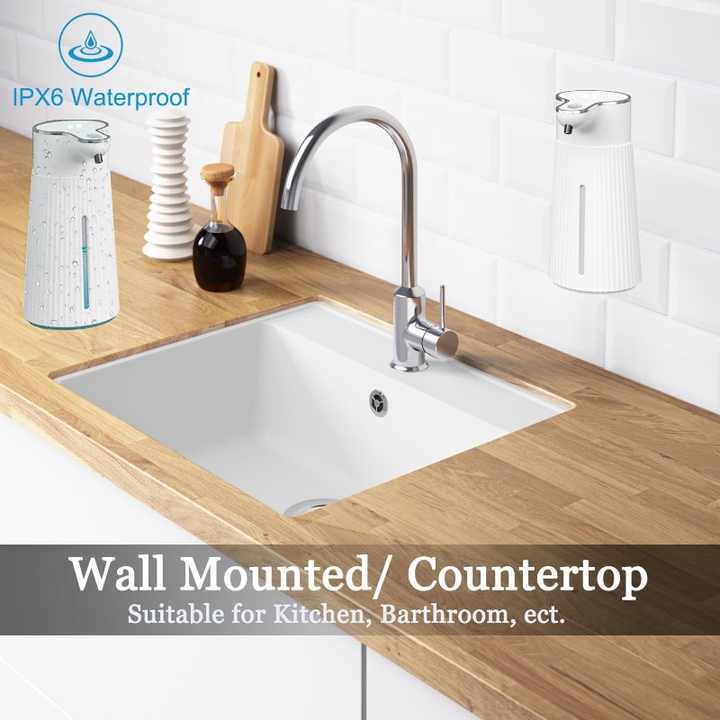 380ML Automatic Foam Soap P11 Dispenser Bathroom Smart Washing Hand Machine with USB Charging White ABS Material