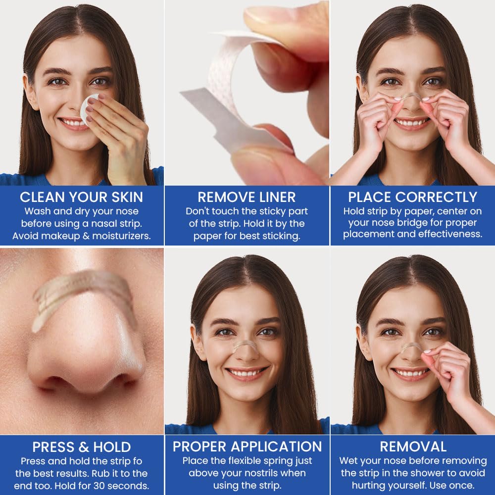 Nasal Strips Anti Snore Nose Clip Stop Snoring Better Sleep Aid Breath Right