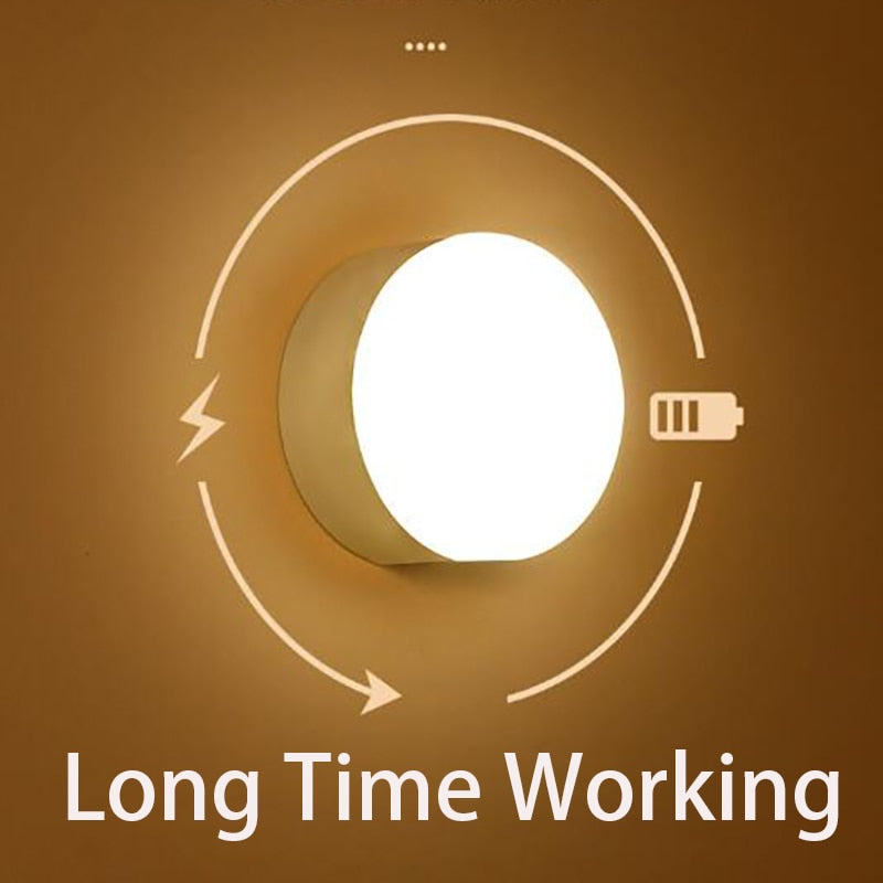 LED Smart Motion Sensor Night Light – USB Rechargeable, Magnetic Mount, Auto Lighting