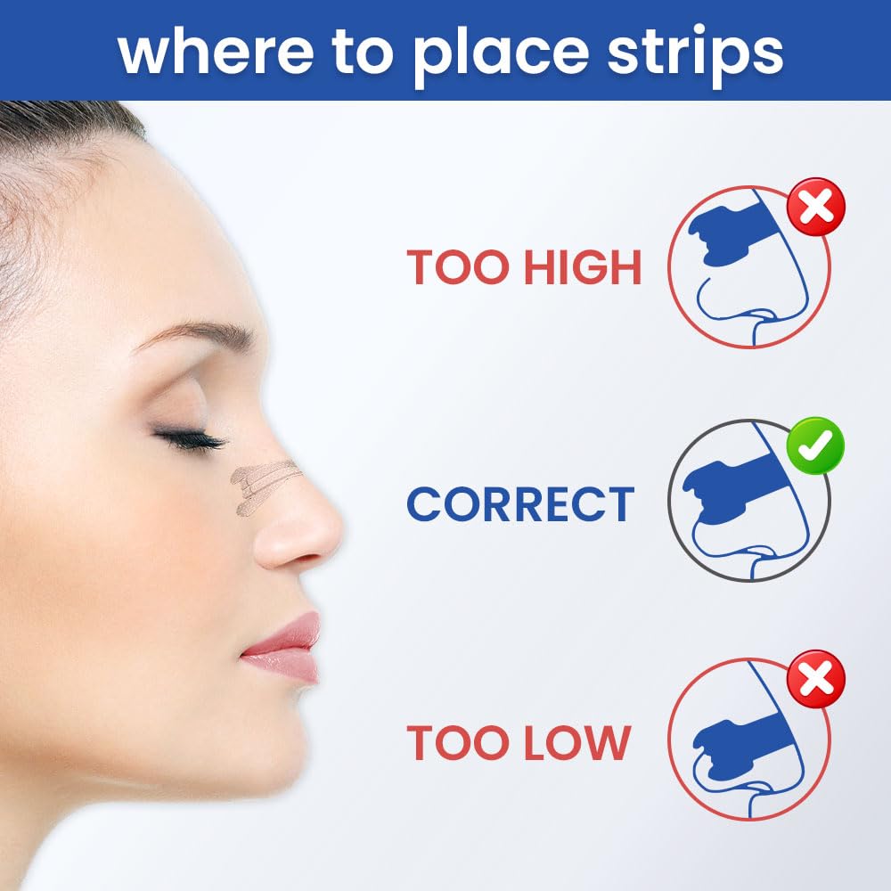 Nasal Strips Anti Snore Nose Clip Stop Snoring Better Sleep Aid Breath Right