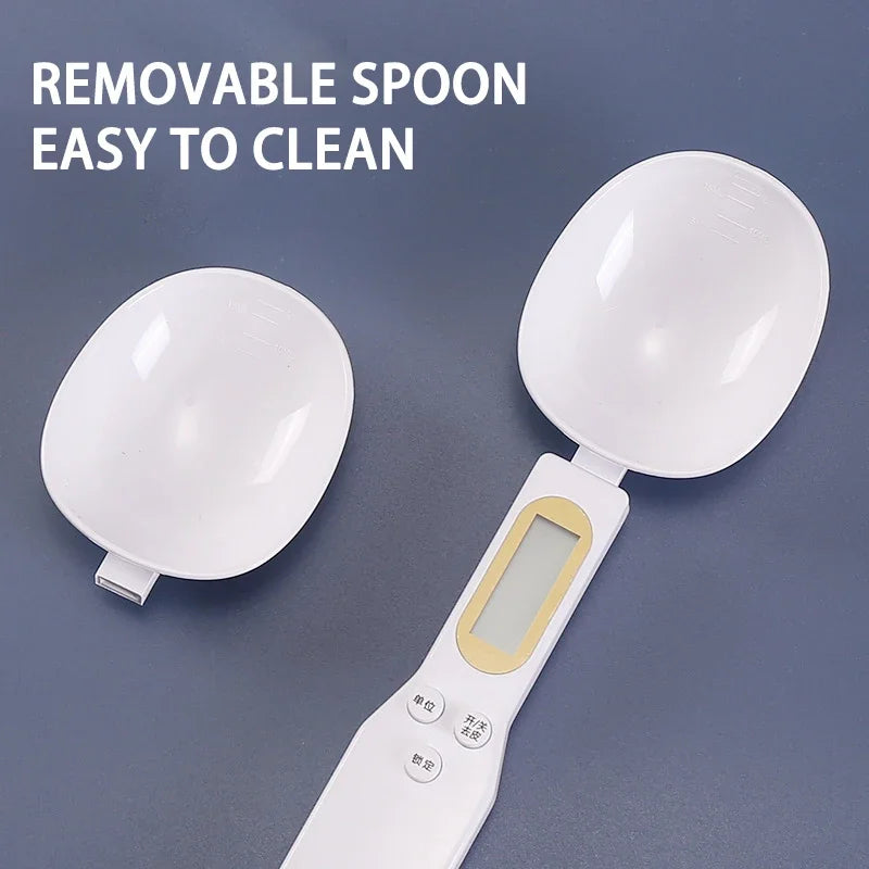 Digital Measuring Spoon Scale – 500g/0.1g LCD Kitchen Food Scale for Coffee, Flour & Milk