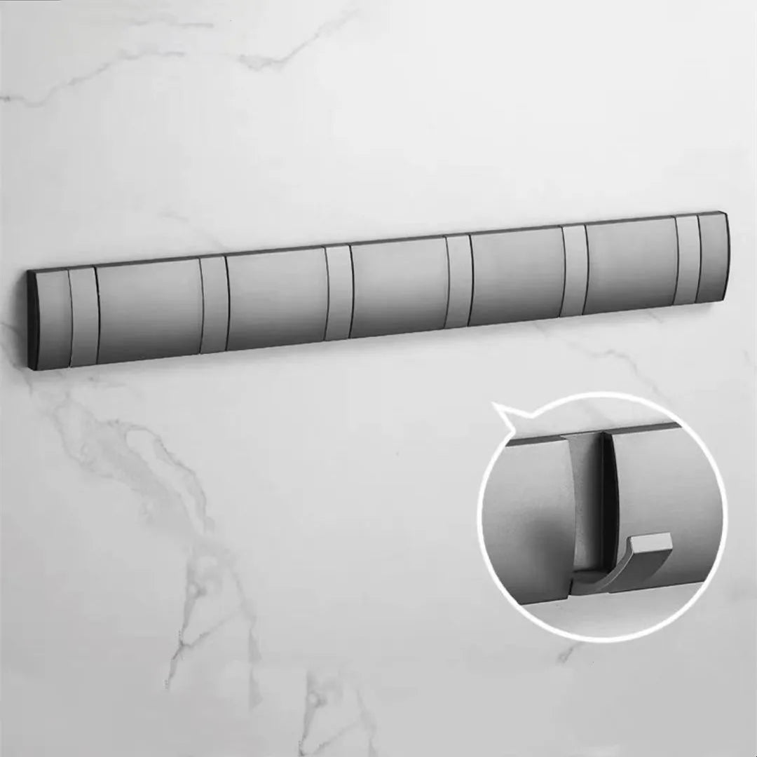 Foldable Bathroom Towel Rack – Nail-Free Wall Hook Hanger for Towels, Coats & Robes – Back Door Organizer