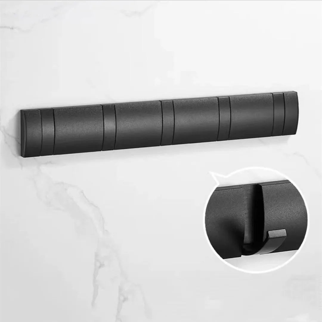 Foldable Bathroom Towel Rack – Nail-Free Wall Hook Hanger for Towels, Coats & Robes – Back Door Organizer