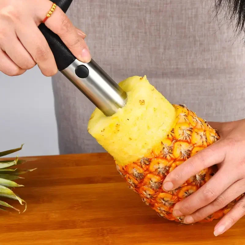 Stainless Steel Pineapple Corer & Slicer – 3-in-1 Fruit Peeler, Cutter, Spiral Slicer Tool