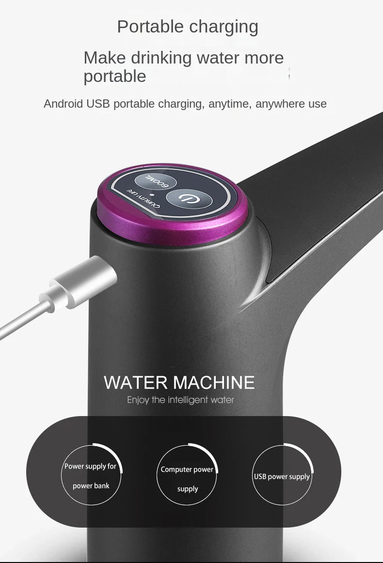 USB Rechargeable Electric Water Dispenser – Automatic Portable Pump for Bottled Water