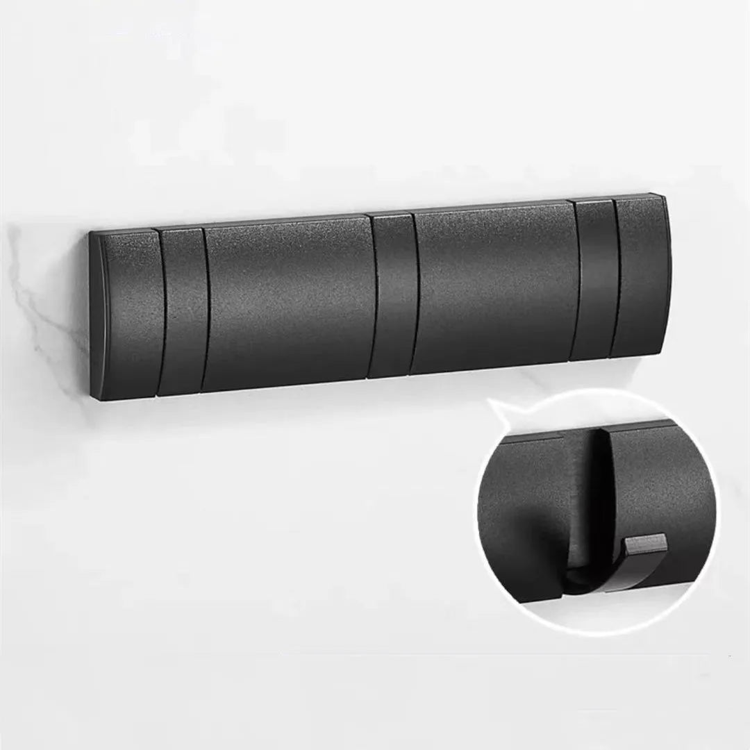 Foldable Bathroom Towel Rack – Nail-Free Wall Hook Hanger for Towels, Coats & Robes – Back Door Organizer
