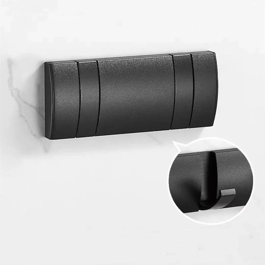 Foldable Bathroom Towel Rack – Nail-Free Wall Hook Hanger for Towels, Coats & Robes – Back Door Organizer