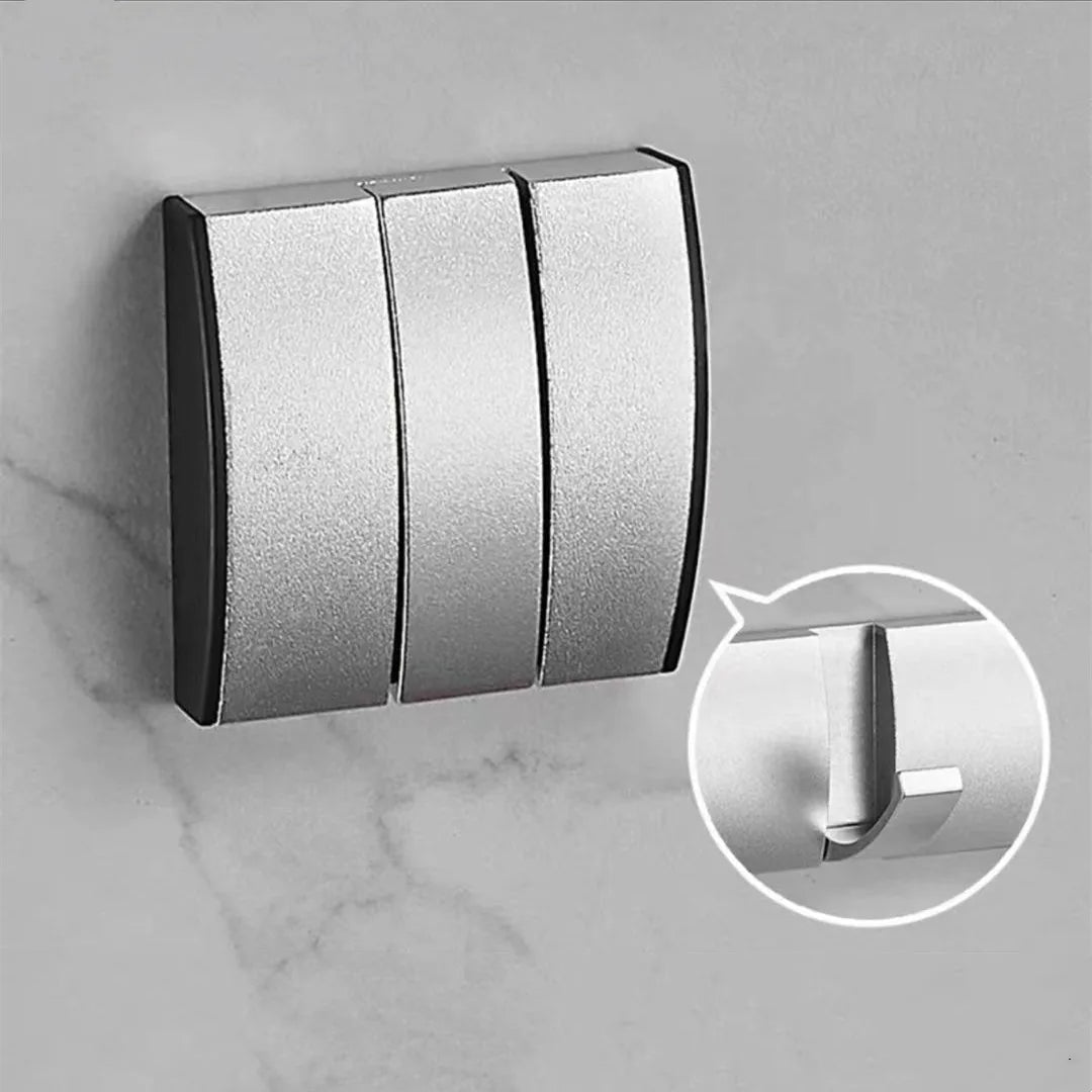 Foldable Bathroom Towel Rack – Nail-Free Wall Hook Hanger for Towels, Coats & Robes – Back Door Organizer