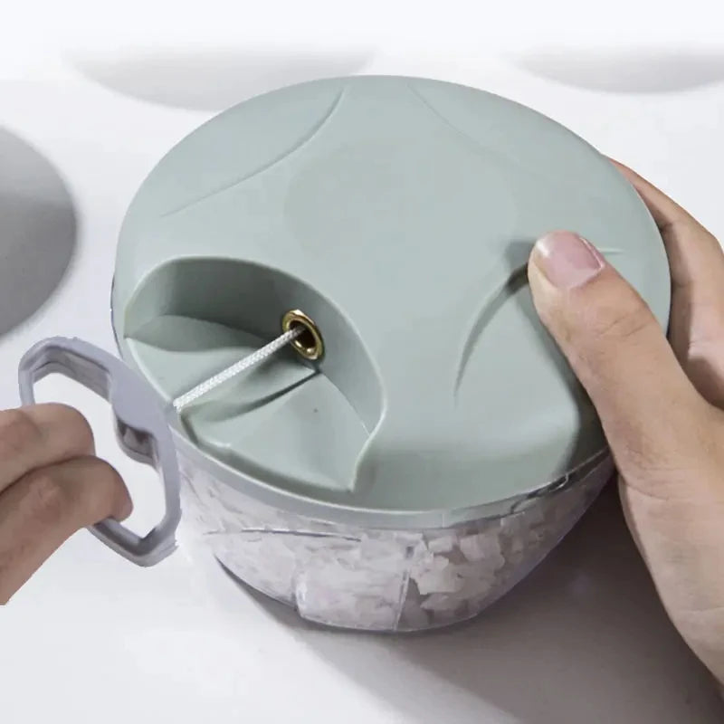 Manual Hand Pull Food Chopper – 500/900ML Meat Mincer, Garlic Crusher, Onion & Veggie Grinder
