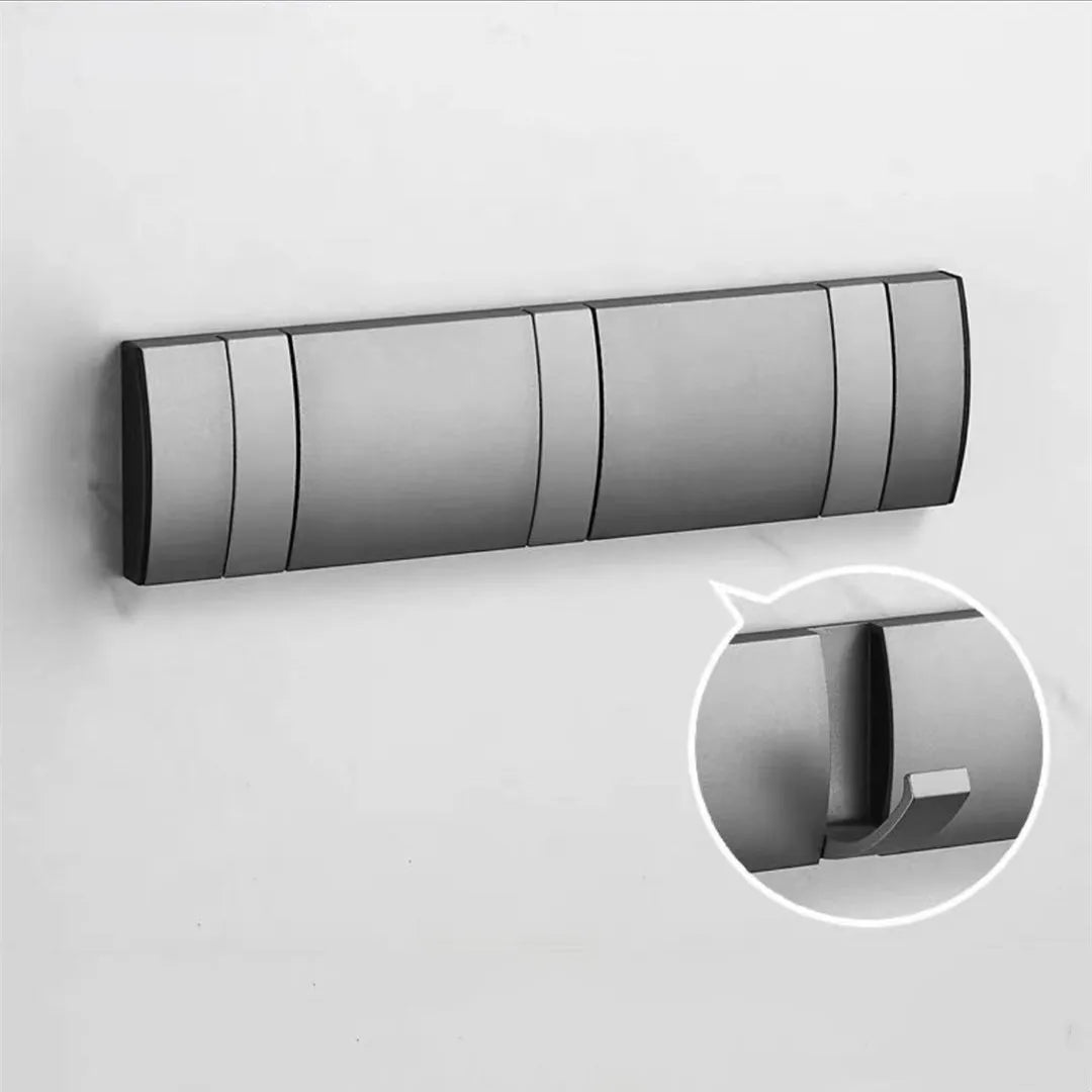 Foldable Bathroom Towel Rack – Nail-Free Wall Hook Hanger for Towels, Coats & Robes – Back Door Organizer