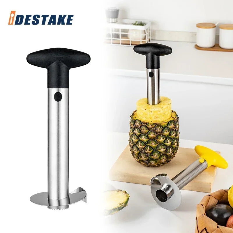 Stainless Steel Pineapple Corer & Slicer – 3-in-1 Fruit Peeler, Cutter, Spiral Slicer Tool
