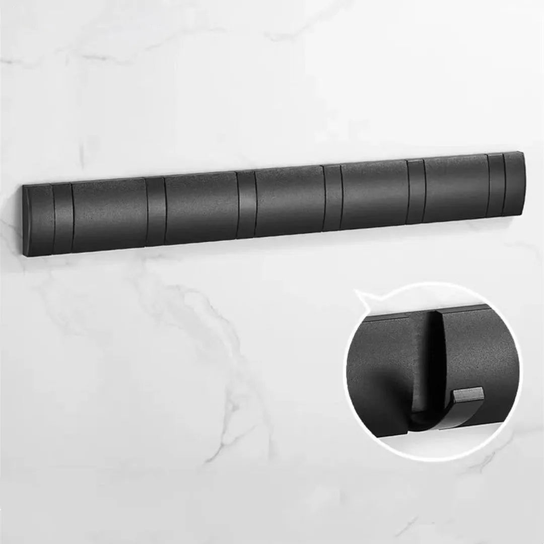 Foldable Bathroom Towel Rack – Nail-Free Wall Hook Hanger for Towels, Coats & Robes – Back Door Organizer