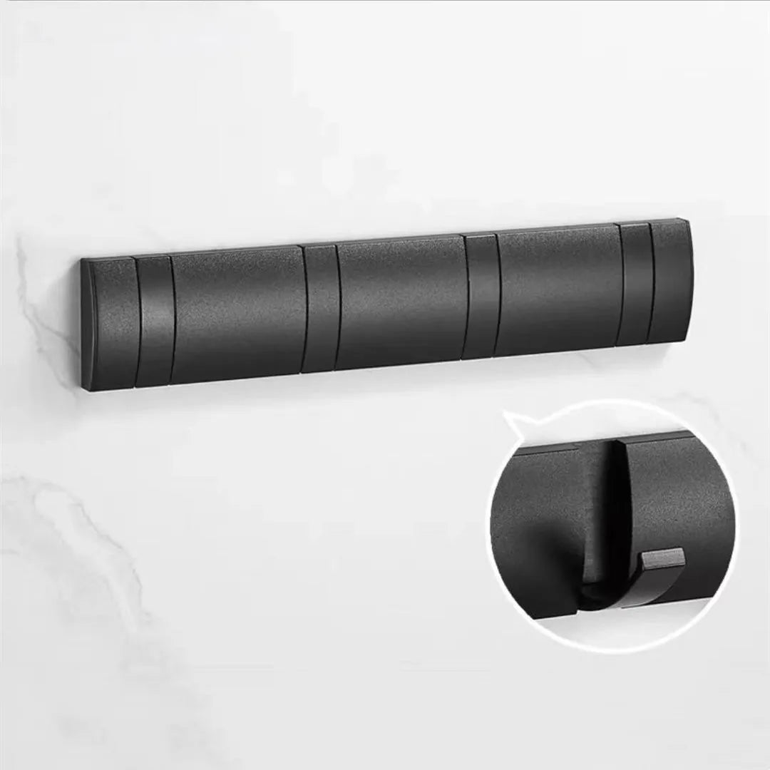 Foldable Bathroom Towel Rack – Nail-Free Wall Hook Hanger for Towels, Coats & Robes – Back Door Organizer