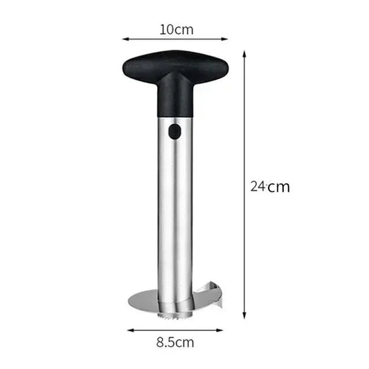 Stainless Steel Pineapple Corer & Slicer – 3-in-1 Fruit Peeler, Cutter, Spiral Slicer Tool